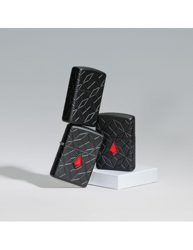 Brichetă Zippo 46756 Deep Carve Armor with Red Crystal