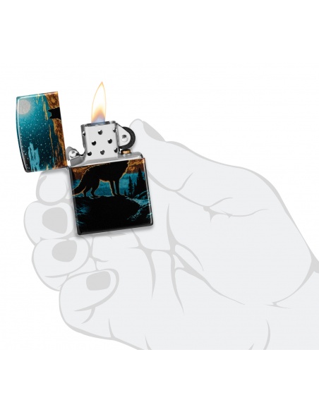 Brichetă Zippo 46252 Wolf and Moon