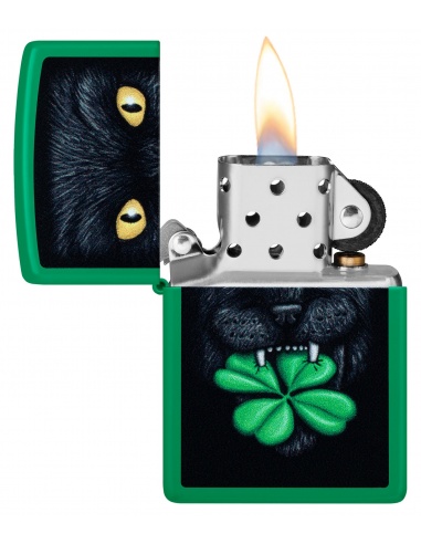 Brichetă Zippo 46721 Feline Lucky Four-leaf Clover