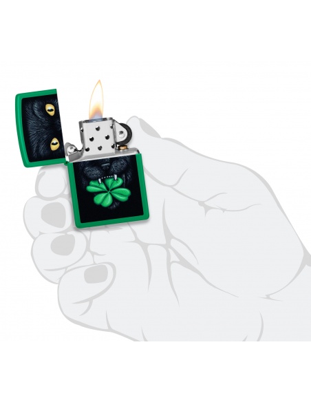 Brichetă Zippo 46721 Feline Lucky Four-leaf Clover