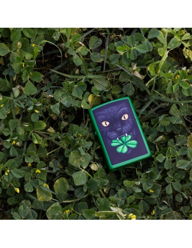 Brichetă Zippo 46721 Feline Lucky Four-leaf Clover