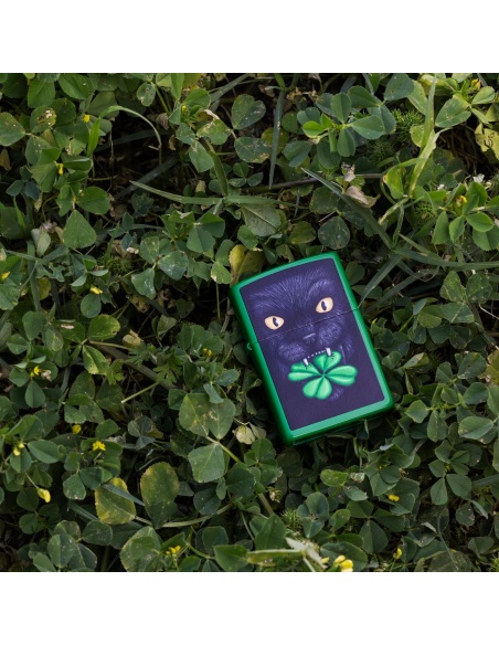 Brichetă Zippo 46721 Feline Lucky Four-leaf Clover