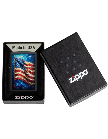 Brichetă Zippo 46718 Painted American Flag
